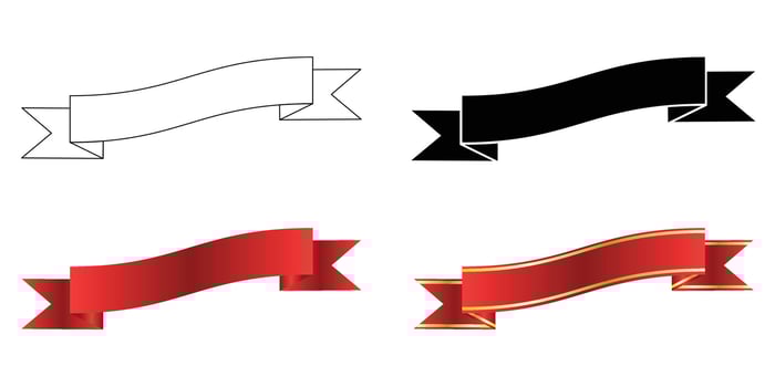 Wavy ribbon design vector
