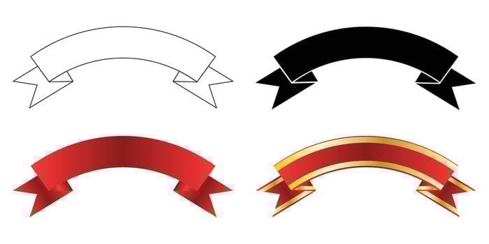 Arc ribbon design vector