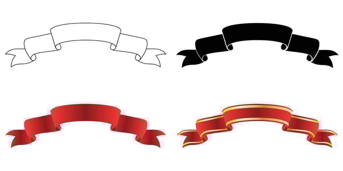 swirl ribbon element vector