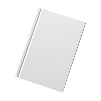 Blank White Notebook Mockup on Transparent Background png