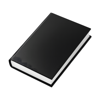 Blank Black Book Cover, Ready for Design png