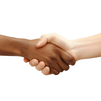Diverse Hands Shaking in a Powerful Symbol of Unity png