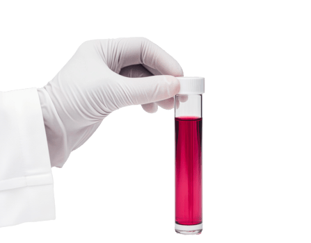 Laboratory examination of blood sample in test tube png
