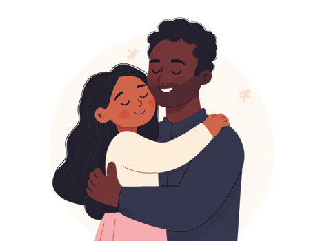 Heartwarming father daughter embrace expressing love and connection png