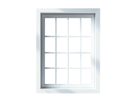 Elegant window design with multiple panes in modern architecture png