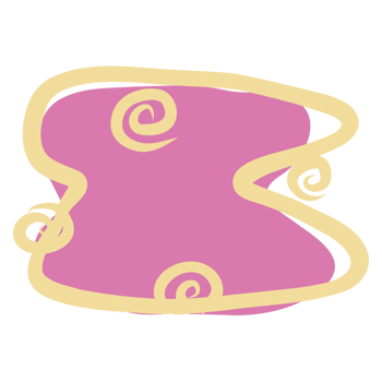 a pink hat with a yellow swirl on it png