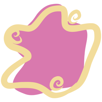 a pink and gold star with swirls on it png