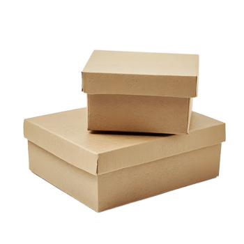 Two Beige Cardboard Boxes Stacked, Ready for Delivery png