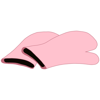pink gloves on a transparent background png