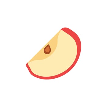 Apple slice icon isolated on white background vector