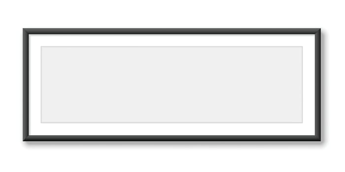 A blank white frame on a white background vector