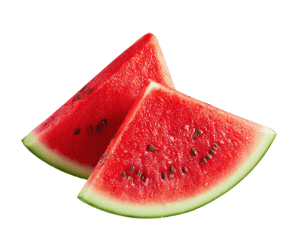 Fresh watermelon slices for summer refreshment and healthy snacks png