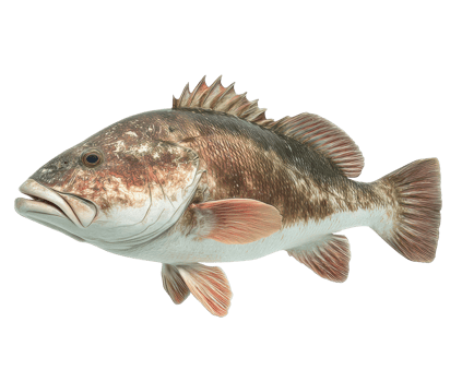 Colorful grouper fish swimming in ocean waters for marine exploration png