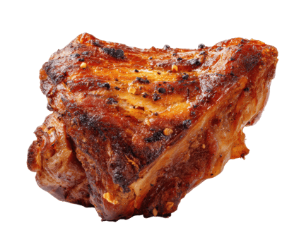 Delicious grilled meat with spicy marinade ready to serve png