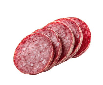 Sliced cured meat for gourmet sandwich creations or charcuterie boards png