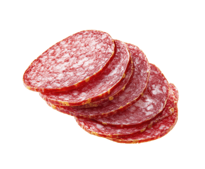 Slices of cured meat for delicious appetizer or snack ideas png