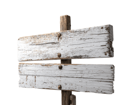 Weathered wooden sign with empty space for text design element png
