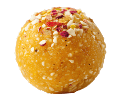Sweet Indian dessert made with gram flour and nuts for festivities png