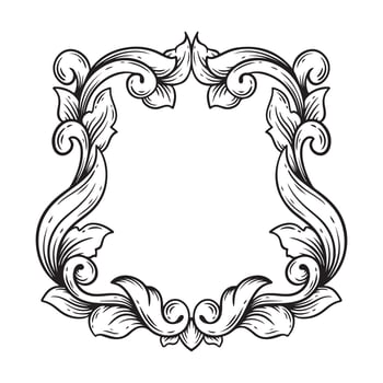 vintage baroque ornament Retro pattern antique style acanthus vector