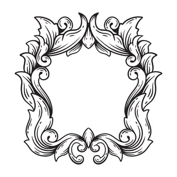 vintage baroque ornament. Retro pattern antique style acanthus vector
