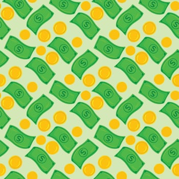 Seamless pattern with money. illustration for your design. vector