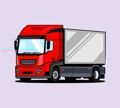 delivery truck cargo transport illustration vector