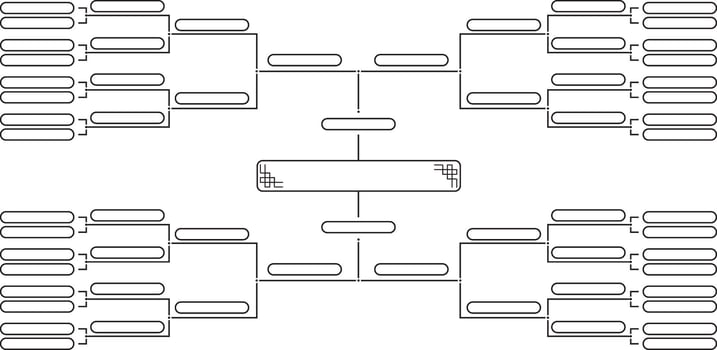 A blank bracket for the tournament vector