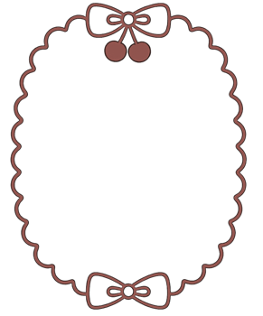 A round frame with a bow on it png