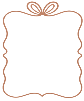 A brown frame with a bow on it png