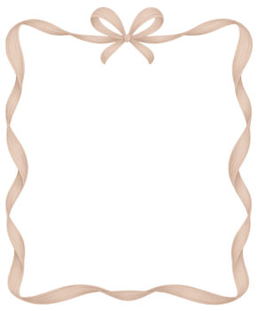 A square frame with a bow on a black background png
