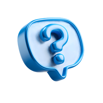 Blue Question Mark in Speech Bubble on transparent background png