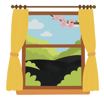 Window Spring Landscape png