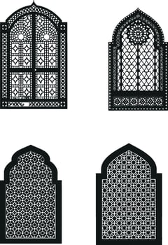 Middle Eastern Window Design Icon vector