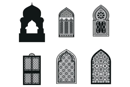 Traditional Islamic Window Icon vector