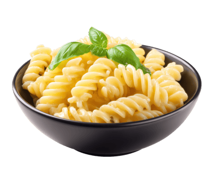 Creamy pasta dish with fresh basil garnish for delicious meals png