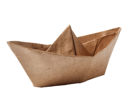 Crafting a paper boat for creative play and educational activities png