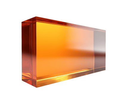 Amber glass block design for modern decor and crafts png