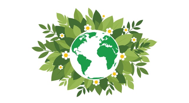 Sustainable Green Earth A Commitment to Environmental Protection and Nature Conservation Initiatives vector