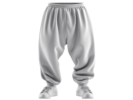 Comfortable grey joggers on display for casual wear png