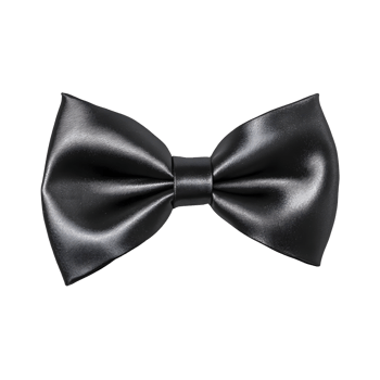Elegant black bow tie, perfect for formal occasions. png