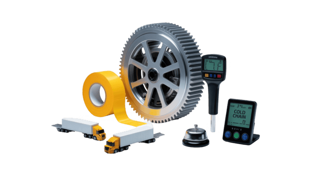 Logistics and transportation industry tools with transparent background png