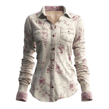 A shirt with floral print on it png