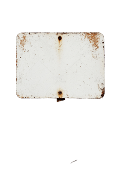 An old white sign on a black background png