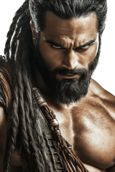 A man with dreadlocks and a beard png