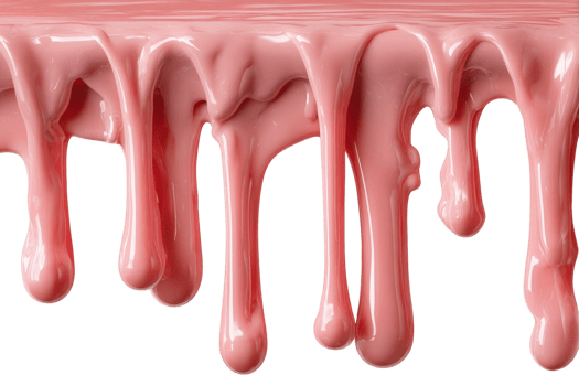 A pink liquid dripping down a black surface png