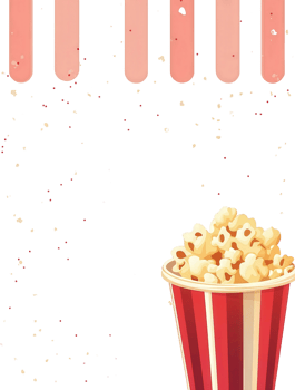 Popcorn and popcorn on a black background png