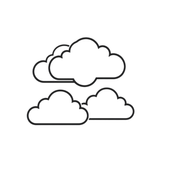 A black and white drawing of clouds png