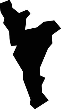 Miyako Japan silhouette map vector