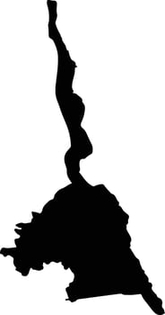 Moba Democratic Republic silhouette map vector