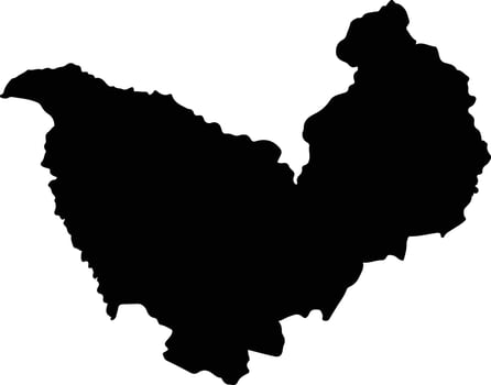 Mocuba Mozambique silhouette map vector
